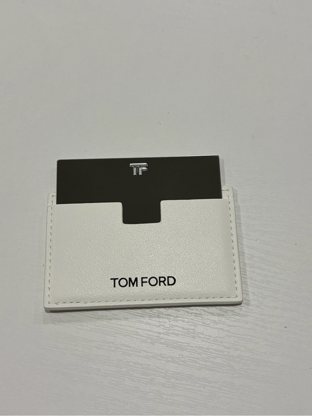 New Tom Ford Pocket Mirror With Card Case White - GWP From TF Beauty